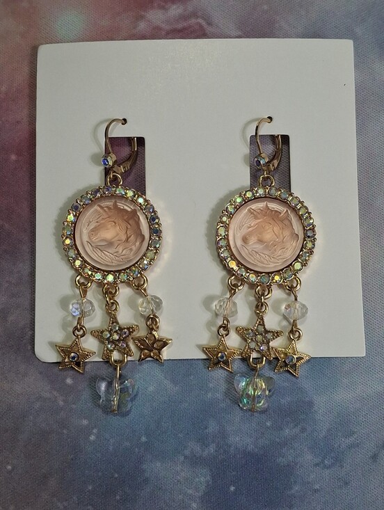 Kirks Folly Jewelry - Kirks Folly Pink Crystal Unicorn Earrings